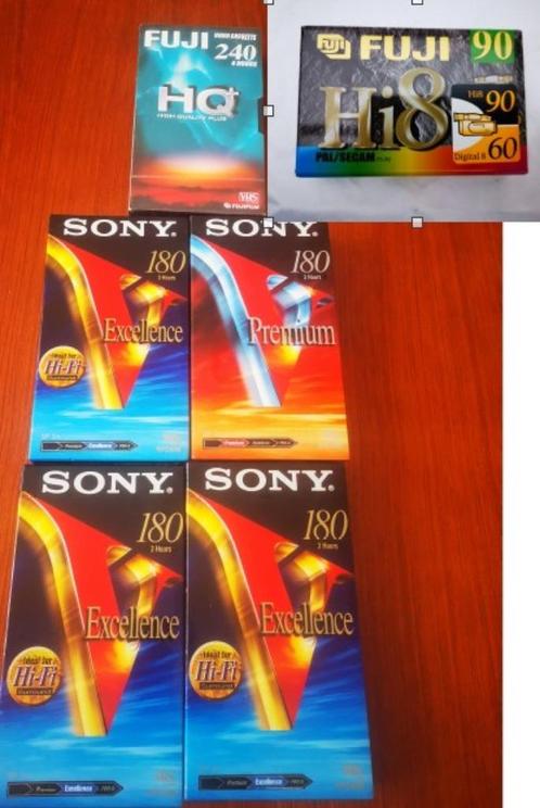 Fuji VHS videoband FUJI Hi8 cassette +4 SONY VHS Excellence, Cd's en Dvd's, VHS | Film, Nieuw in verpakking, Alle leeftijden, Ophalen of Verzenden
