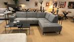 Hoekbank Odin L-260 X 195 Grijs stof Direct/LeverbaarE-6021, Huis en Inrichting, Banken | Bankstellen, Hout, 250 tot 300 cm, Hoekbank