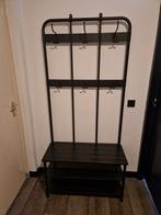 Zwarte Ikea kapstok met schoenenplanken, Huis en Inrichting, Ophalen, Zo goed als nieuw, Metaal, Staande kapstok