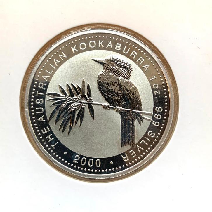 1 Oz Kookaburra 2000 zilver - schaars, Postzegels en Munten, Edelmetalen en Baren, Zilver, Ophalen of Verzenden