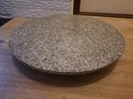 Marmeren draaiplateau met houten voet - 52 cm, Ophalen, Gebruikt, Rond, Overige materialen