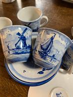 Mosa Delft Kopjes en Schotels - Handbeschilderd Hollands Des, Antiek en Kunst, Antiek | Keramiek en Aardewerk, Ophalen of Verzenden