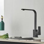 Keukenkraan Zwart Goud RVS type Square Design Mengkraan, Minder dan 50 cm, Nieuw, Ophalen of Verzenden, Minder dan 100 cm