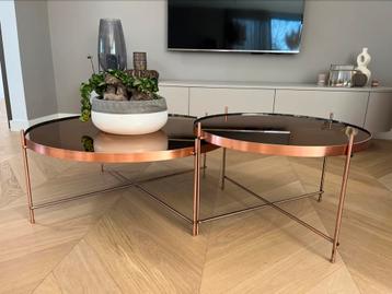 Salontafel (2x) van Zuiver (type Cupid) koperkleurig! beschikbaar voor biedingen