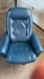 Skalma blauwe relax stoel fauteuil, Huis en Inrichting, Ophalen, Zo goed als nieuw, 75 tot 100 cm, 50 tot 75 cm