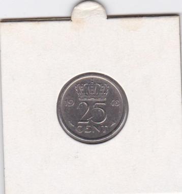 kwartjes 1 euro per stuk wilhelmina 1948 juliana 1954-1955-1 beschikbaar voor biedingen