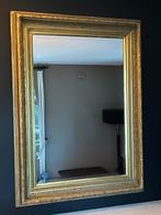 Goudkleurige spiegel met geslepen spiegelrand, Huis en Inrichting, Woonaccessoires | Spiegels, Ophalen, Minder dan 50 cm, Zo goed als nieuw