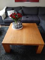 Massief eiken salontafel, Ophalen, Gebruikt, 50 tot 100 cm, Eikenhout