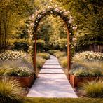 Cortenstaal Rozen Boom, Ophalen, Rond, Nieuw, Metaal