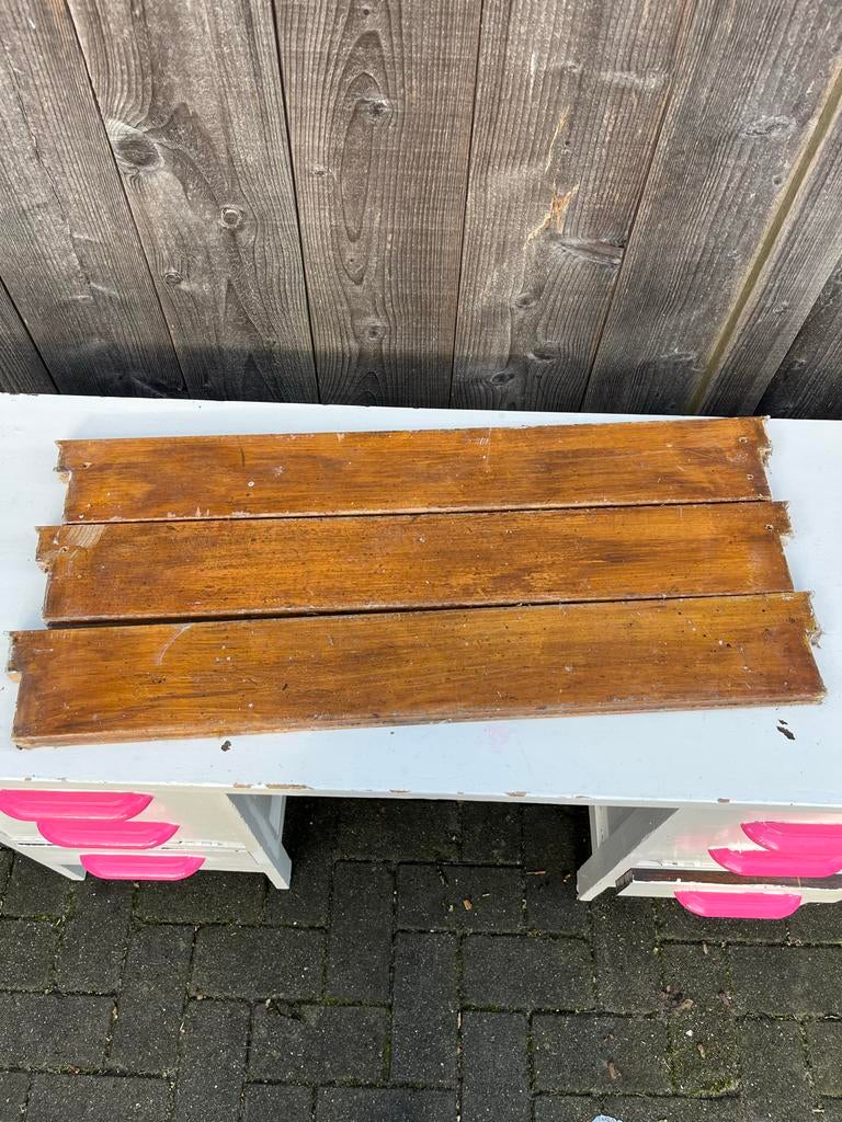 Houten deurdorpels - 3 stuks, 75cm, Doe-het-zelf en Verbouw, Hout en Planken, Ophalen, Gebruikt, Minder dan 25 mm, Plank