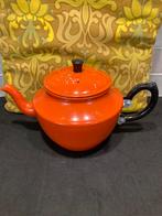 Vintage oranje aluminium theepotje (020524), Ophalen of Verzenden, Gebruikt, Aluminium