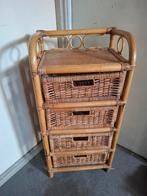 Rotan kastje met lades vintage retro, Huis en Inrichting, Kasten | Dressoirs, Ophalen, Overige materialen, Minder dan 50 cm, Zo goed als nieuw