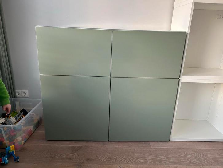 IKEA Besta deurtjes olijfgroen - 4 stuks, Huis en Inrichting, Kasten | Kledingkasten, Gebruikt, Minder dan 100 cm, 50 tot 100 cm