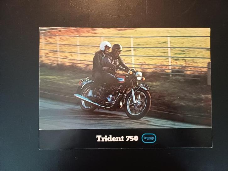 TRIUMPH Trident 750 1973 brochure folder origineel, Motoren, Handleidingen en Instructieboekjes, Triumph, Ophalen of Verzenden