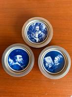 3 kleine wand borden met stempel, Ophalen of Verzenden
