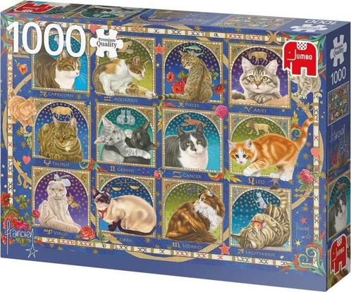 Jumbo - Francien's Katten Horoscoop - 1000 stukjes, Hobby en Vrije tijd, Denksport en Puzzels, Nieuw, Legpuzzel, 500 t/m 1500 stukjes
