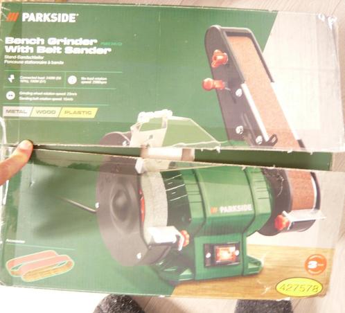 Bandschuurmachine met slijpsteen 240 W, Doe-het-zelf en Verbouw, Gereedschap | Schuurmachines, Zo goed als nieuw, Bandschuurmachine