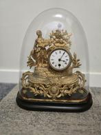 vergulde stolpklok, pendule, Antiek en Kunst, Antiek | Klokken, Ophalen