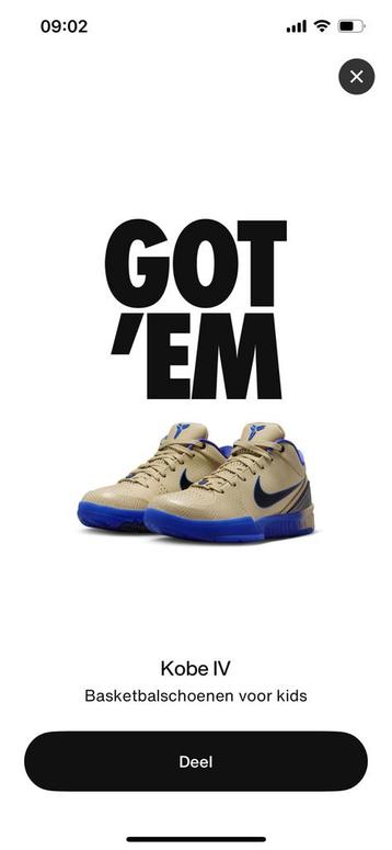 Kobe 4 protro Barcelona team gold 38,5 GS beschikbaar voor biedingen