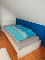 Ikea Malm Eenpersoonsbed, extra lang + Lattenbodem + Matras, Eenpersoons, Wit, Ophalen of Verzenden, Zo goed als nieuw
