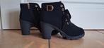 Zwarte hakken met veters en rits maat 38 - Stijlvol!, Kleding | Dames, Schoenen, Zwart, Ophalen of Verzenden, Schoenen met hoge hakken