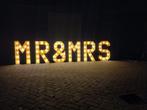 mr & mrs lichtletters verhuur love letters huren bruiloft, Ophalen, Zo goed als nieuw, Geboorte of Huwelijk