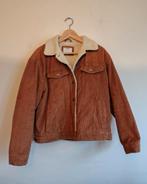 Bershka Bruine corduroy jas met teddy voering - Maat L, Bruin, Maat 42/44 (L), Jasje, Gedragen