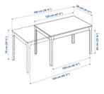 IKEA EKEDALEN Uitschuifbare Tafel, Ophalen, 100 tot 150 cm, Scandinavisch, 50 tot 100 cm