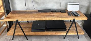 Tv-meubel van massief mangohout – 160x40x50 cm beschikbaar voor biedingen