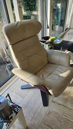 Draaifauteuil, leer, Huis en Inrichting, Fauteuils, Ophalen, Gebruikt, 50 tot 75 cm, Leer