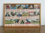 Vintage Leesplankje als schilderij (geborduurd), Ophalen of Verzenden, Gebruikt, Wanddecoratie