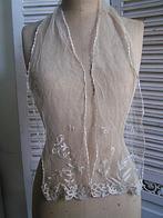 antieke sjaal / kraag van tulekant nr LL 963, Antiek en Kunst, Antiek | Kleding en Accessoires, Verzenden, Dames