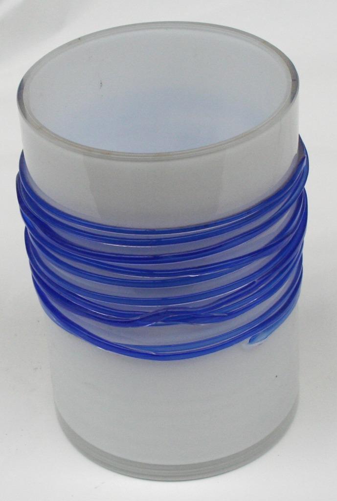 Loranto spiraal vaas - mondgeblazen glas, Huis en Inrichting, Woonaccessoires | Vazen, Nieuw, Wit, Minder dan 50 cm, Glas, Ophalen of Verzenden