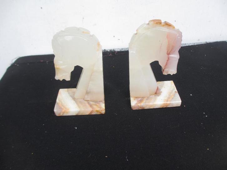 Onyx vintage paarden boekensteunen, Antiek en Kunst, Kunst | Beelden en Houtsnijwerken, Ophalen of Verzenden