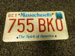 Kentekenplaat licenseplate Massachusetts Spirit of America, Verzenden, Gebruikt, Auto's