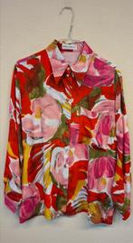 Vintage blouse, maat 40/42 - L/XL - bloemen - roze - rood, Maat 38/40 (M), Louis London, ?, Gedragen