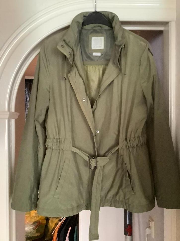 Mooie groene jas van Geox, maat 46. Regen jas, windbreker., Kleding | Dames, Jassen | Zomer, Zo goed als nieuw, Maat 46/48 (XL) of groter