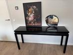 Mooie zwart (glans) sidetable, Huis en Inrichting, Tafels | Sidetables, Ophalen, Zo goed als nieuw, 25 tot 50 cm, Rechthoekig