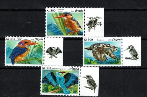 angola 2018 pf serie ijsvogels vogels birds kingfisher, Postzegels en Munten, Postzegels | Thematische zegels, Postfris, Dier of Natuur