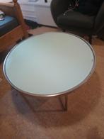 hard glas en zwaar, ronde tafel laag, Ophalen, Zo goed als nieuw, Rond, Glas