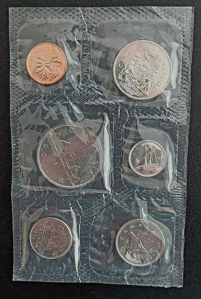 Canada 1981 jaarset in envelop - Canadese muntset, Postzegels en Munten, Munten en Bankbiljetten | Verzamelingen, Munten, Buitenland