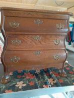 Vintage Eiken Buikkastje, Gebruikt, 3 of 4 laden, Minder dan 100 cm, 25 tot 50 cm