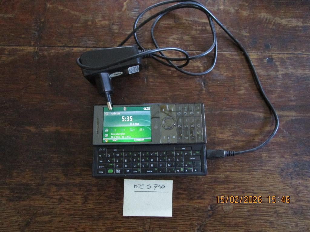 Telefoon HTC S 740 Schuiftoetsenbord gebruikt + adaptor, Telecommunicatie, Mobiele telefoons | HTC, HTC, Gebruikt, Zwart, Fysiek toetsenbord