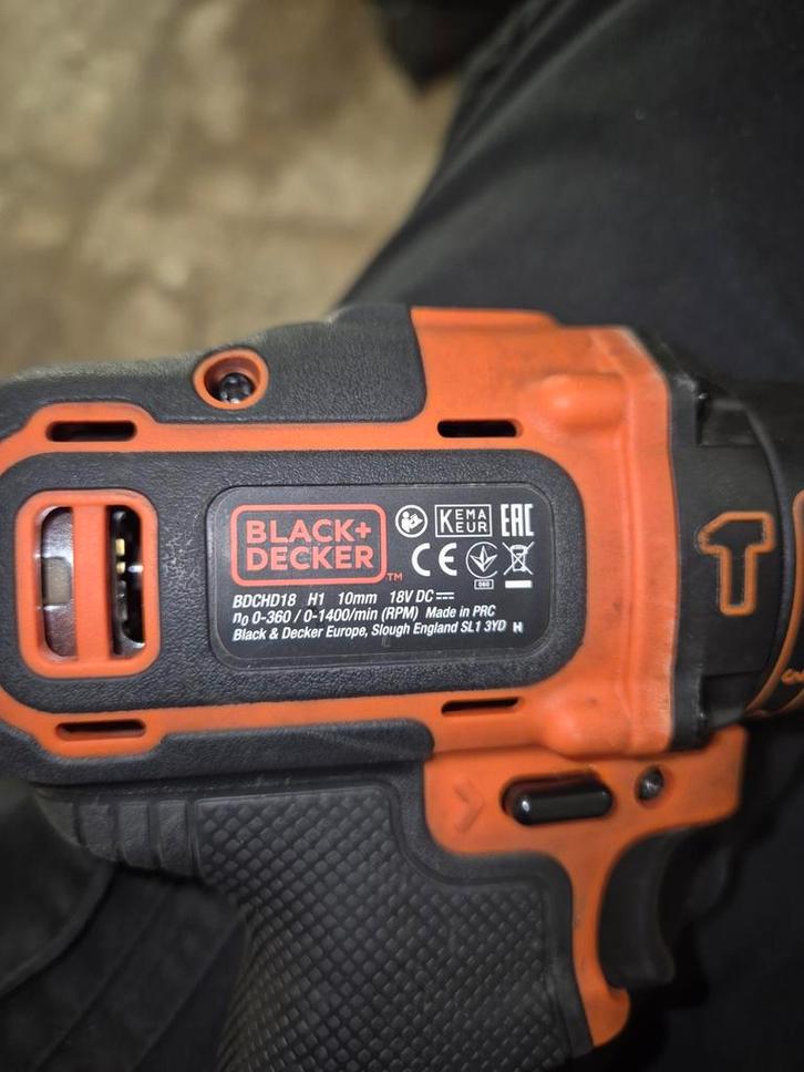 Black and Decker BCDHD18 H1 18Volt powerconnect, Defect, Doe-het-zelf en Verbouw, Gereedschap | Boormachines, Gebruikt, Boor- en Schroefmachine