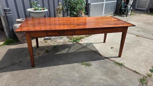 Grote Franse boeren kersenhouten eettafel 220 cm, Antiek en Kunst, Antiek | Meubels | Tafels, Ophalen