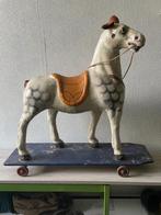 Antiek speelgoed paardje van papier mache, Antiek en Kunst, Ophalen