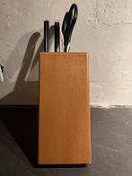 Houten messenblok, Huis en Inrichting, Keuken | Bestek, Ophalen of Verzenden, Gebruikt, Hout, Bestekset