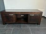 Te koop massief eiken tv meubel, Huis en Inrichting, Kasten | Televisiemeubels, Ophalen, 100 tot 150 cm, Eikenhout, Zo goed als nieuw