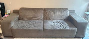 Bankstel 4-zits in de kleur bruin/taupe te koop! beschikbaar voor biedingen