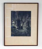 Pentekening "Nächtliche Arbeit", Antiek en Kunst, Ophalen of Verzenden